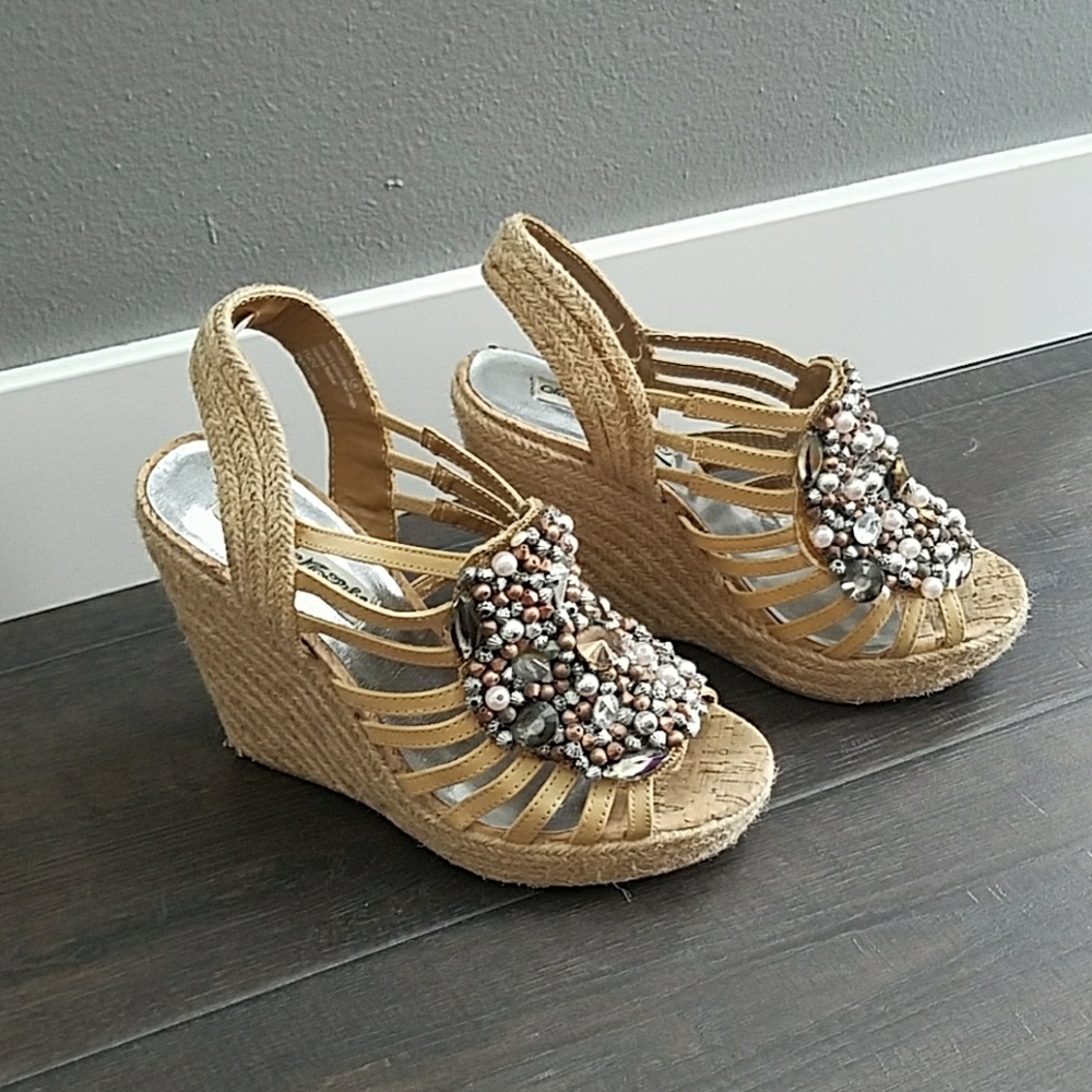 Not Rated embellished wedges